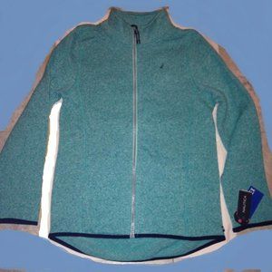 Nautica Fleece teal Jacket child sz16